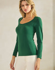 Yelete Sculpted Chic Seamless Long Sleeve Top