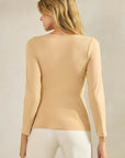 Yelete Sculpted Chic Seamless Long Sleeve Top