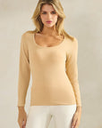Yelete Sculpted Chic Seamless Long Sleeve Top