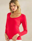 Yelete Sculpted Chic Seamless Long Sleeve Top