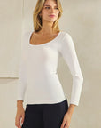 Yelete Sculpted Chic Seamless Long Sleeve Top