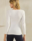 Yelete Sculpted Chic Seamless Long Sleeve Top