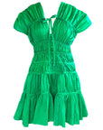 SRIKANDI Ruffle Dress In Kelly Green
