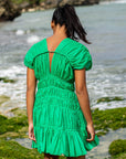 SRIKANDI Ruffle Dress In Kelly Green