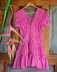 The Srikandi Ruffle Dress In Guava Pink