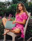 The Srikandi Ruffle Dress In Guava Pink