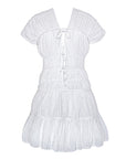 The Srikandi Mini Ruffle Dress In White