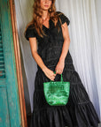 SRIKANDI Ruffle Maxi Dress In Black - My Pampered Life Seattle