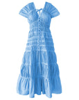 The Srikandi Ruffle Maxi Dress In Princess Blue