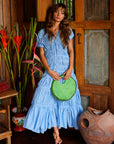 The Srikandi Ruffle Maxi Dress In Princess Blue