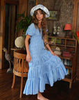 The Srikandi Ruffle Maxi Dress In Princess Blue