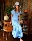 The Srikandi Ruffle Maxi Dress In Princess Blue