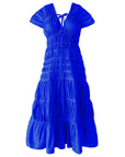 The Srikandi Ruffle Maxi Dress In Royal Blue