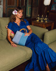 The Srikandi Ruffle Maxi Dress In Royal Blue