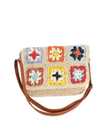 Sylvie Foldover Crochet Woven Crossbody