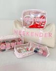 Weekender Oversized Canvas Duffel - Pink Toile - My Pampered Life Seattle