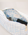 Makeup - Blue Trellis Nylon Large Bag - My Pampered Life Seattle