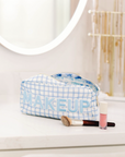 Makeup - Blue Trellis Nylon Large Bag - My Pampered Life Seattle