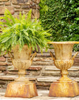 Park Hill | Fluted Metal Urn with Pedestal, 33"