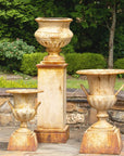 Park Hill |Metal Portico Urn with Tall Pedestal