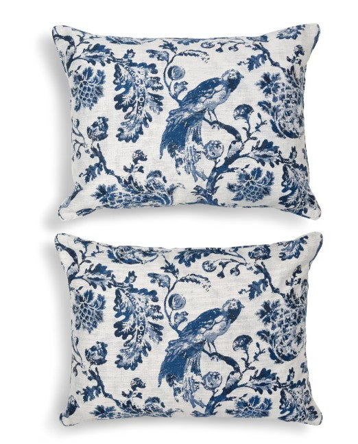 Park Hill |Estate Pillows, Bluebird Toile, Set of 2