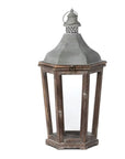 Park Hill | Wood & Galvanized Metal Lantern, Medium - My Pampered Life Seattle