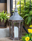 Park Hill | Wood & Galvanized Metal Lantern, Medium - My Pampered Life Seattle