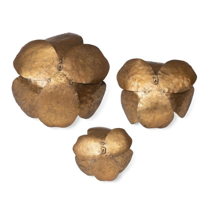 Park Hill | Antique Bronze Magnolia Wall Flowers, Set of 3