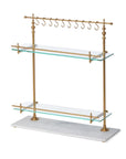 Park Hill |White Marble and Brass Bistro Rack
