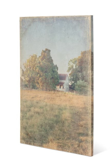 Park Hill | Distressed Watercolor Homestead Print On Canvas