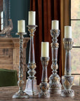 Park Hill | Delgado Carved Wood Candle Holder, 29" - My Pampered Life Seattle