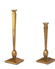Park Hill | Cast Aluminum Geometric Candlesticks, Set of 2