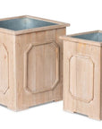 Park Hill |Reclaimed Wood Medallion Planters Set of 2