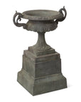 Park Hill |Cast Iron Terrace Urn on Plinth - My Pampered Life Seattle