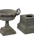 Park Hill |Cast Iron Terrace Urn on Plinth - My Pampered Life Seattle