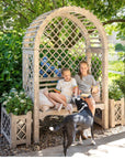 Park Hill |Iron Garden Trellis with Bench - My Pampered Life Seattle