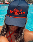 Living the American Dream - Red and Navy Vintage Trucker Hat - My Pampered Life Seattle