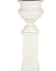 Park Hill Large Metal Portico Urn w/ Tall Pedestal