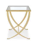Park Hill Saber Leg Glass End Table – Brass or Silver