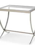 Park Hill Saber Leg Glass End Table – Brass or Silver
