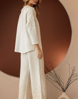 Fiona French Scuba Knit Pearl Hi-Low Top - My Pampered Life Seattle