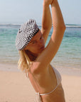 SIMONE Gingham Beret Hat In Black - My Pampered Life Seattle