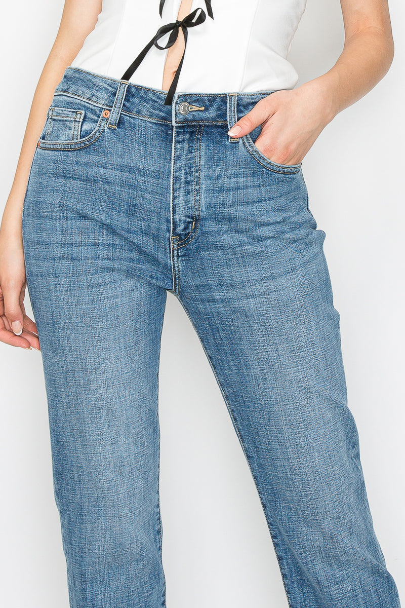 Artemis Vintage |Tummy Control High Rise Slim Straight Jeans