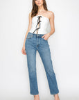 Artemis Vintage |Tummy Control High Rise Slim Straight Jeans - My Pampered Life Seattle