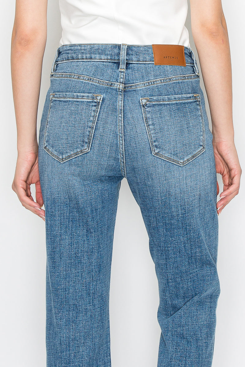Artemis Vintage |Tummy Control High Rise Slim Straight Jeans