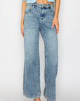Artemis Vintage |Adjustable Waistband High Rise Baggy Wide Jeans - My Pampered Life Seattle
