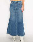 Artemis Vintage |Astrid Denim Mermaid Maxi Skirt - My Pampered Life Seattle