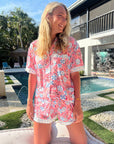 Pink Beach - Short Sleeve Pajama Set - My Pampered Life Seattle