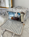 Western Blues Striped - Clear Coat Toiletry Case