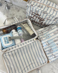Western Blues Striped - Clear Coat Toiletry Case